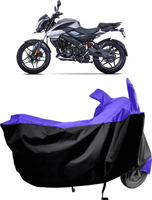 Amexride Two Wheeler Cover for Bajaj(Pulsar 160 NS DTS-i, Black, Blue)