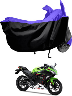 Amexride Two Wheeler Cover for Kawasaki(Ninja 300, Blue, Black)
