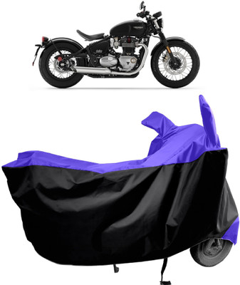 Amexride Two Wheeler Cover for Triumph(Bonneville Bobber, Black, Blue)