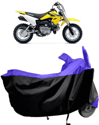Amexride Two Wheeler Cover for Suzuki(DR-Z50, Black, Blue)