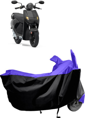 Amexride Two Wheeler Cover for 22Motors(Flow, Black, Blue)