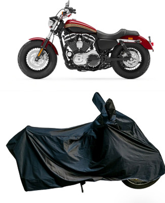 Autofly Waterproof Two Wheeler Cover for Harley Davidson(1200 Custom, Black)