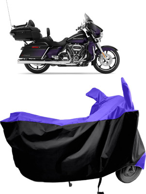 Amexride Two Wheeler Cover for Harley Davidson(CVO Limited, Black, Blue)