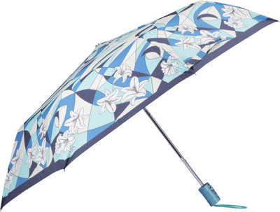 The CLOWNFISH Splash 3 Fold Auto Open 190 T Immitation Nylon Umbrellas (Blue) Umbrella(Blue)