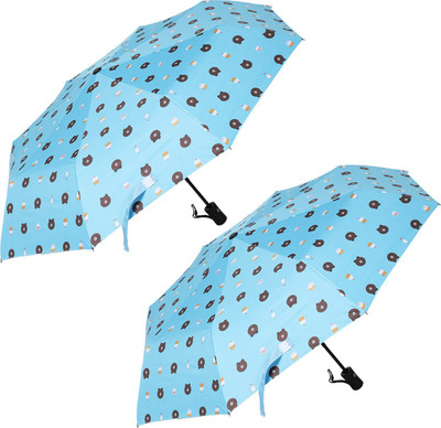 KEKEMI 3 fold Automatic Sun & Rain Umbrella(Blue)