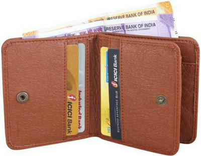 Sonrisa Boys Casual Tan Artificial Leather Wallet(5 Card Slots)