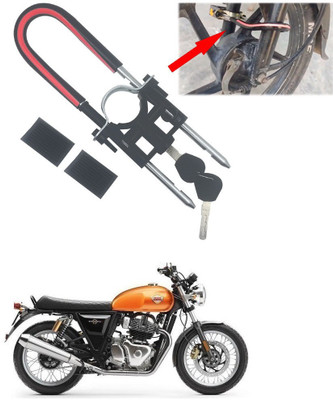 AutoGnix Bike Front Shocker Lock Wheel Lock For Twin Wheel Lock(Black, Red)