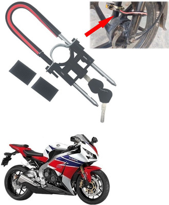 AutoGnix Computerised Wave Key Bike Front Shocker Lock Wheel Lock Bike Front Shocker Lock Wheel Lock For CBR 1000RR Wheel Lock(Black, Red)