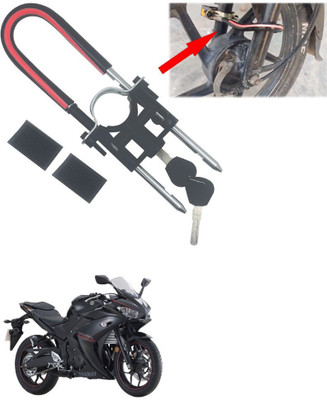 AutoGnix Bike Front Shocker Lock Wheel Lock For YZF R25 Wheel Lock(Black, Red)