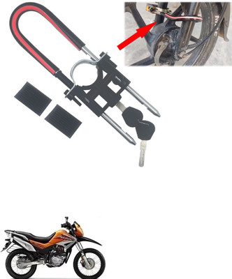 Qiisx Computerised Wave Key Bike Front Shocker Lock Wheel Lock Bike Front Shocker Lock Wheel Lock For Impulse Wheel Lock(Black, Red)