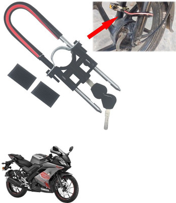 AutoGnix Bike Front Shocker Lock Wheel Lock For YZF R15 Ver 2.0 Wheel Lock(Black, Red)