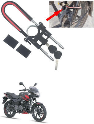 AutoGnix Computerised Wave Key Bike Front Shocker Lock Wheel Lock Bike Front Shocker Lock Wheel Lock For Pulsar 150 Wheel Lock(Black, Red)