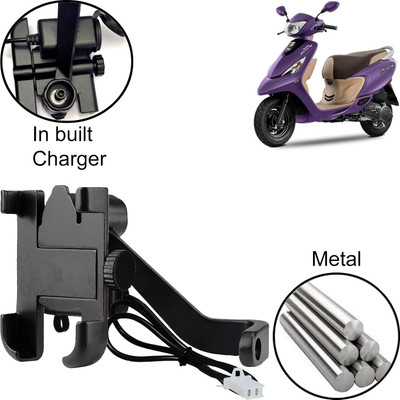 DvineAutoFashionZ Aluminum Alloy Mobile Phone Holder Motorcycle Bike Handlebar Mount For Zest Bike Mobile Holder(Black)