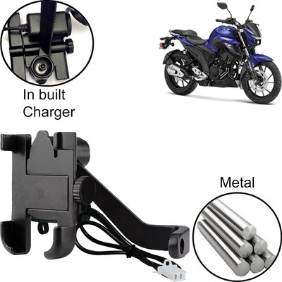 DvineAutoFashionZ Aluminum Alloy Mobile Phone Holder Motorcycle Bike Handlebar Mount For FZ 25 Bike Mobile Holder(Black)