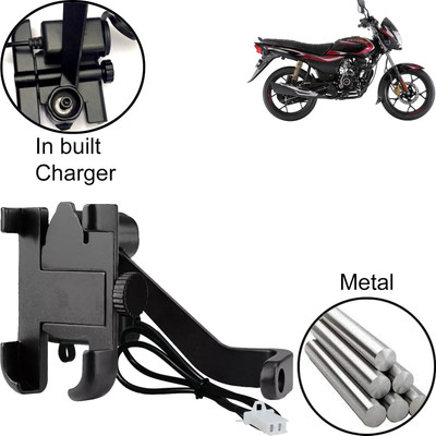 DvineAutoFashionZ Aluminum Alloy Mobile Phone Holder Motorcycle Bike Handlebar Mount For Platina Bike Mobile Holder(Black)