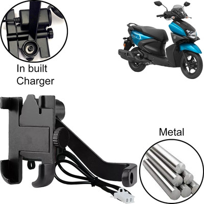 DvineAutoFashionZ Aluminum Alloy Mobile Phone Holder Motorcycle Bike Handlebar Mount For RayZR 125 Bike Mobile Holder(Black)