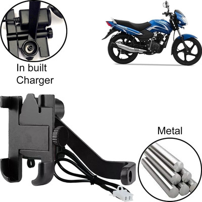 DvineAutoFashionZ Aluminum Alloy Mobile Phone Holder Motorcycle Bike Handlebar Mount For Sport Bike Mobile Holder(Black)