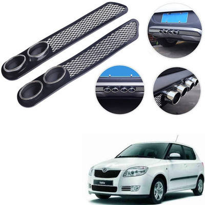 Qiisx Plastic Car Bumper Guard(Black, Pack of 2, Skoda, Fabia)