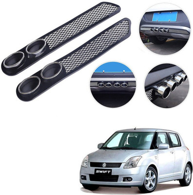 Qiisx Plastic Car Bumper Guard(Black, Pack of 2, Maruti, Swift)
