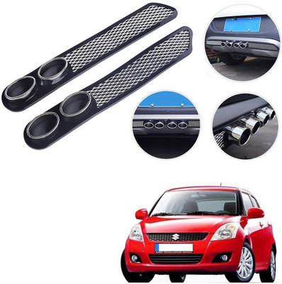 Qiisx Plastic Car Bumper Guard(Black, Pack of 2, Maruti, Swift)
