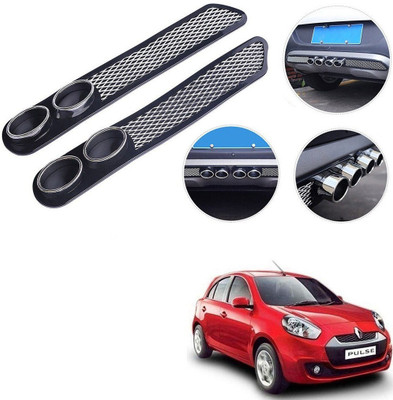 Qiisx Plastic Car Bumper Guard(Black, Pack of 2, Renault, Pulse)