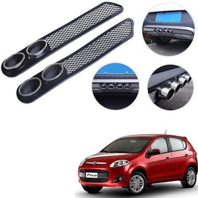 Qiisx Plastic Car Bumper Guard(Black, Pack of 2, Fiat, Palio)