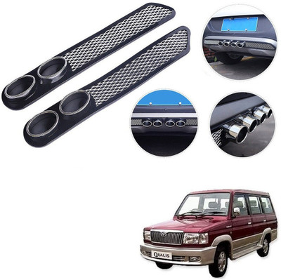 Qiisx Plastic Car Bumper Guard(Black, Pack of 2, Toyota, Qualis)