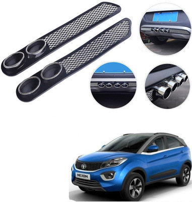 Qiisx Plastic Car Bumper Guard(Black, Pack of 2, Tata, Nexon)