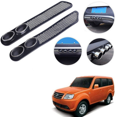Qiisx Plastic Car Bumper Guard(Black, Pack of 2, Tata, Sumo Grand)
