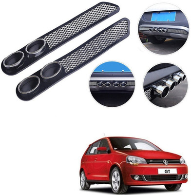 Qiisx Plastic Car Bumper Guard(Black, Pack of 2, Volkswagen, Polo)