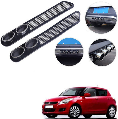 Qiisx Plastic Car Bumper Guard(Black, Pack of 2, Maruti, Swift)
