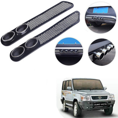 Qiisx Plastic Car Bumper Guard(Black, Pack of 2, Tata, Sumo)