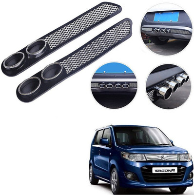 Qiisx Plastic Car Bumper Guard(Black, Pack of 2, Maruti, WagonR)