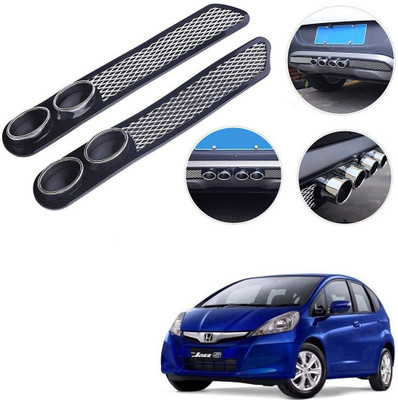 Qiisx Plastic Car Bumper Guard(Black, Pack of 2, Honda, Jazz)