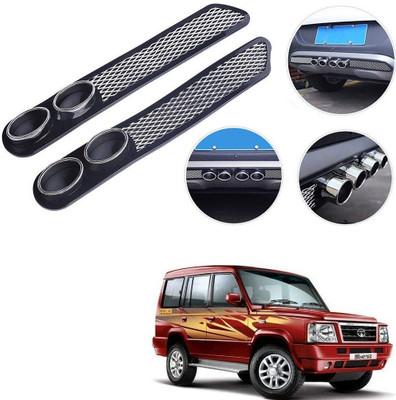 Qiisx Plastic Car Bumper Guard(Black, Pack of 2, Tata, Sumo)