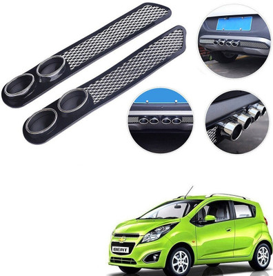 Qiisx Plastic Car Bumper Guard(Black, Pack of 2, Chevrolet, Beat)