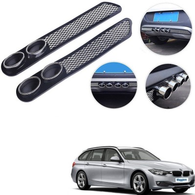 Qiisx Plastic Car Bumper Guard(Black, Pack of 2, BMW, 320D)