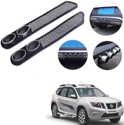 Qiisx Plastic Car Bumper Guard(Black, Pack of 2, Nissan, Terrano)