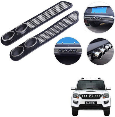 Qiisx Plastic Car Bumper Guard(Black, Pack of 2, Mahindra, Scorpio)