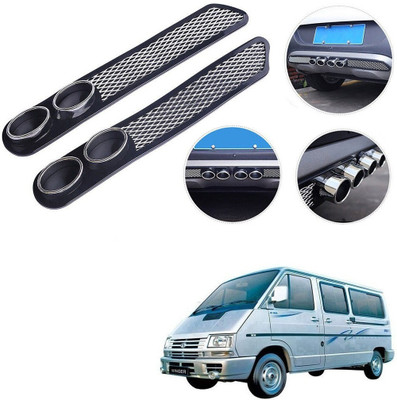 Qiisx Plastic Car Bumper Guard(Black, Pack of 2, Tata, Winger)