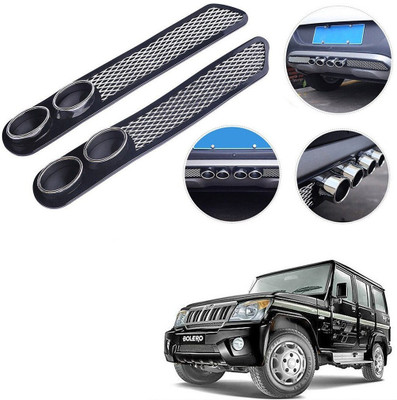 Qiisx Plastic Car Bumper Guard(Black, Pack of 2, Mahindra, Bolero)