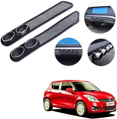 Qiisx Plastic Car Bumper Guard(Black, Pack of 2, Maruti, Swift)