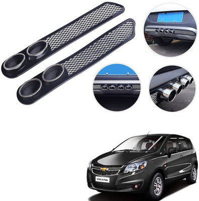 Qiisx Plastic Car Bumper Guard(Black, Pack of 2, Chevrolet, Sail UVA)