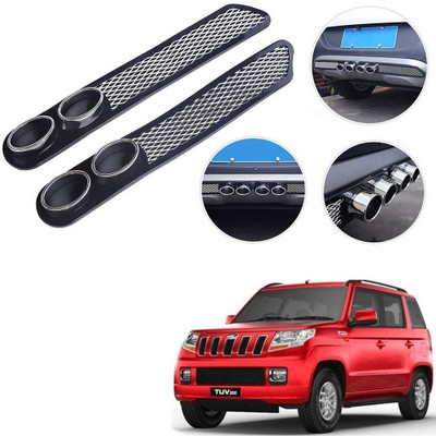 Qiisx Plastic Car Bumper Guard(Black, Pack of 2, Mahindra, TUV-300)
