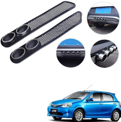 Qiisx Plastic Car Bumper Guard(Black, Pack of 2, Toyota, Etios Liva)