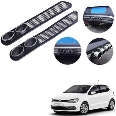 Qiisx Plastic Car Bumper Guard(Black, Pack of 2, Volkswagen, Polo Exquisite)