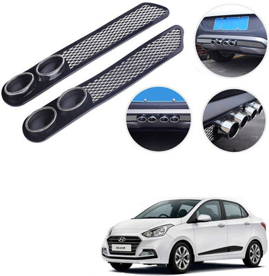 Qiisx Plastic Car Bumper Guard(Black, Pack of 2, Hyundai, Xcent)