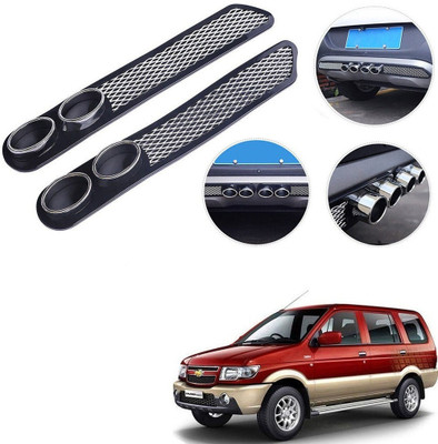 Qiisx Plastic Car Bumper Guard(Black, Pack of 2, Chevrolet, Tavera)