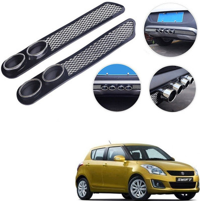 Qiisx Plastic Car Bumper Guard(Black, Pack of 2, Maruti, Swift)