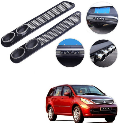 Qiisx Plastic Car Bumper Guard(Black, Pack of 2, Tata, Aria)